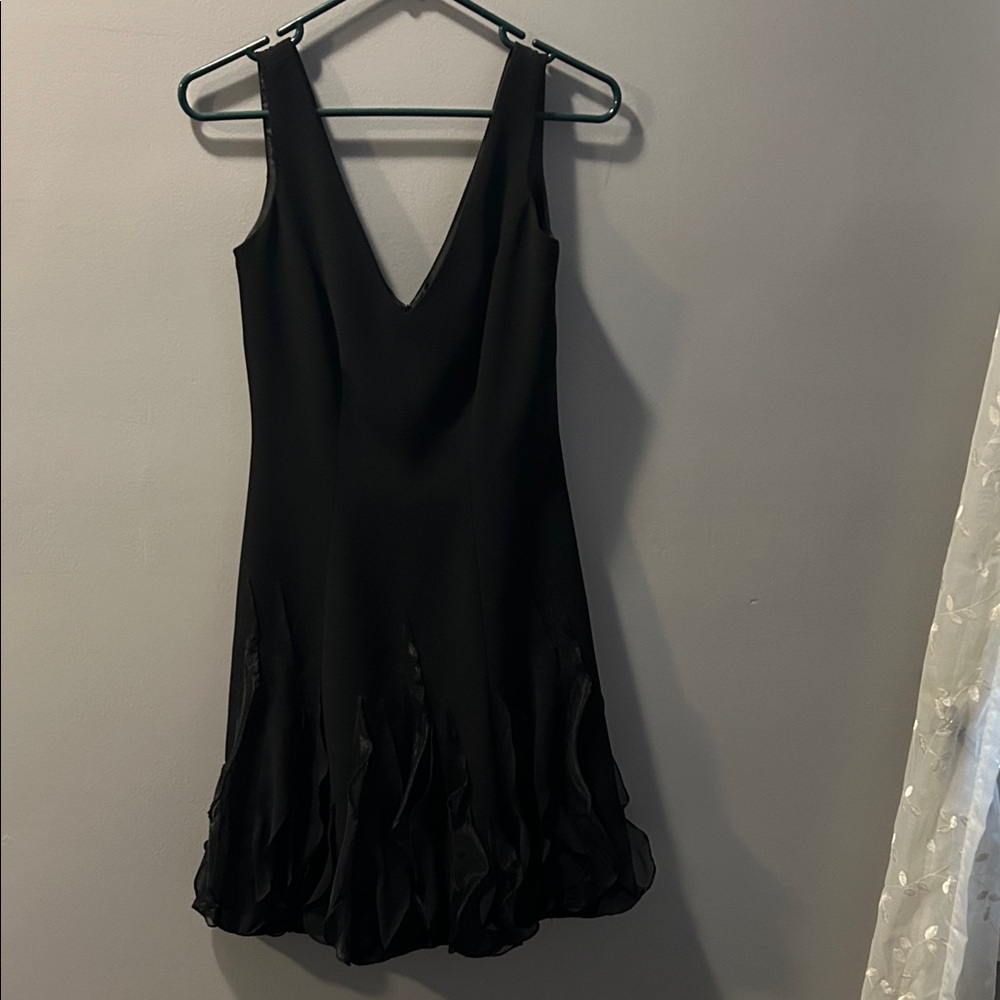 White House Black Market Black V-Neck Mini Dress